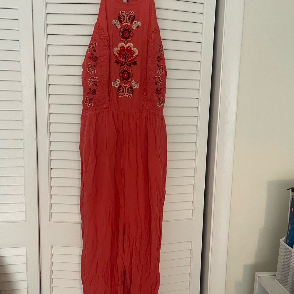 Red Jumpsuit with detailing